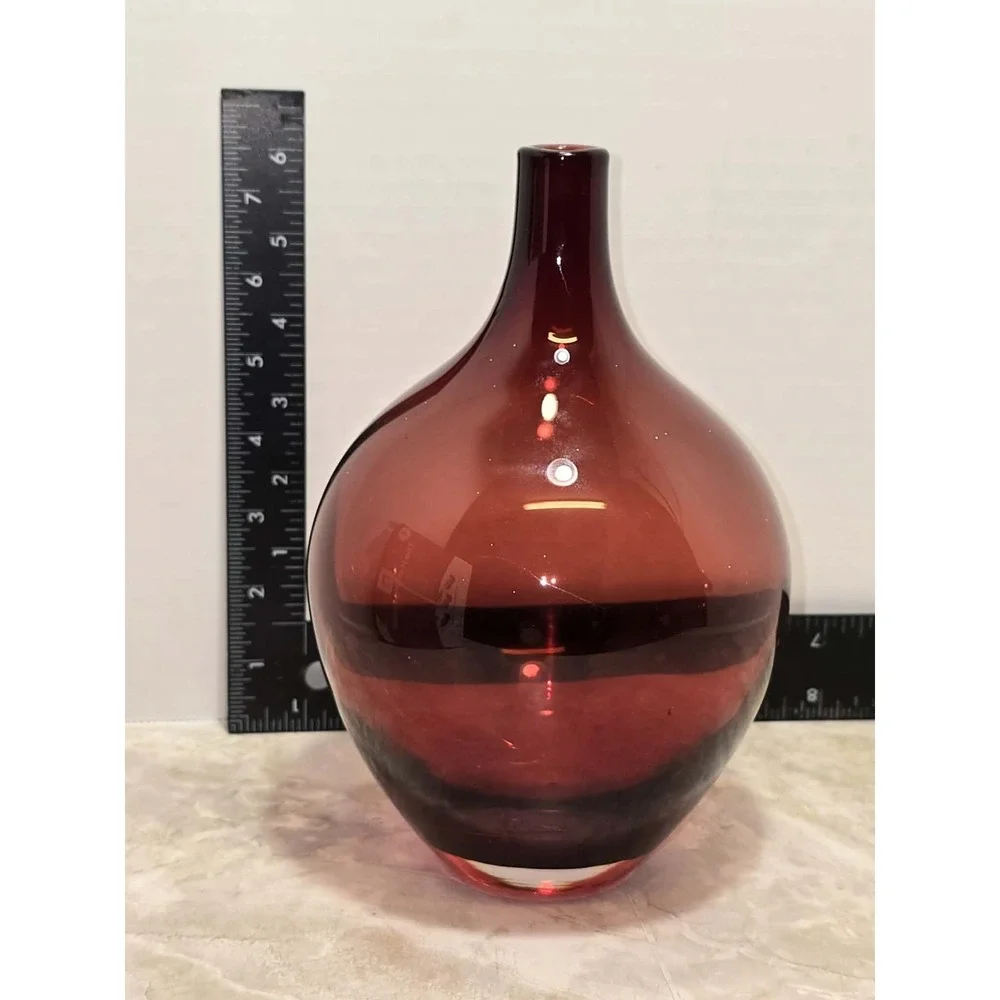 IKEA SALONG Ruby Red Art Glass Vase‎ Johanna Jelinek 8